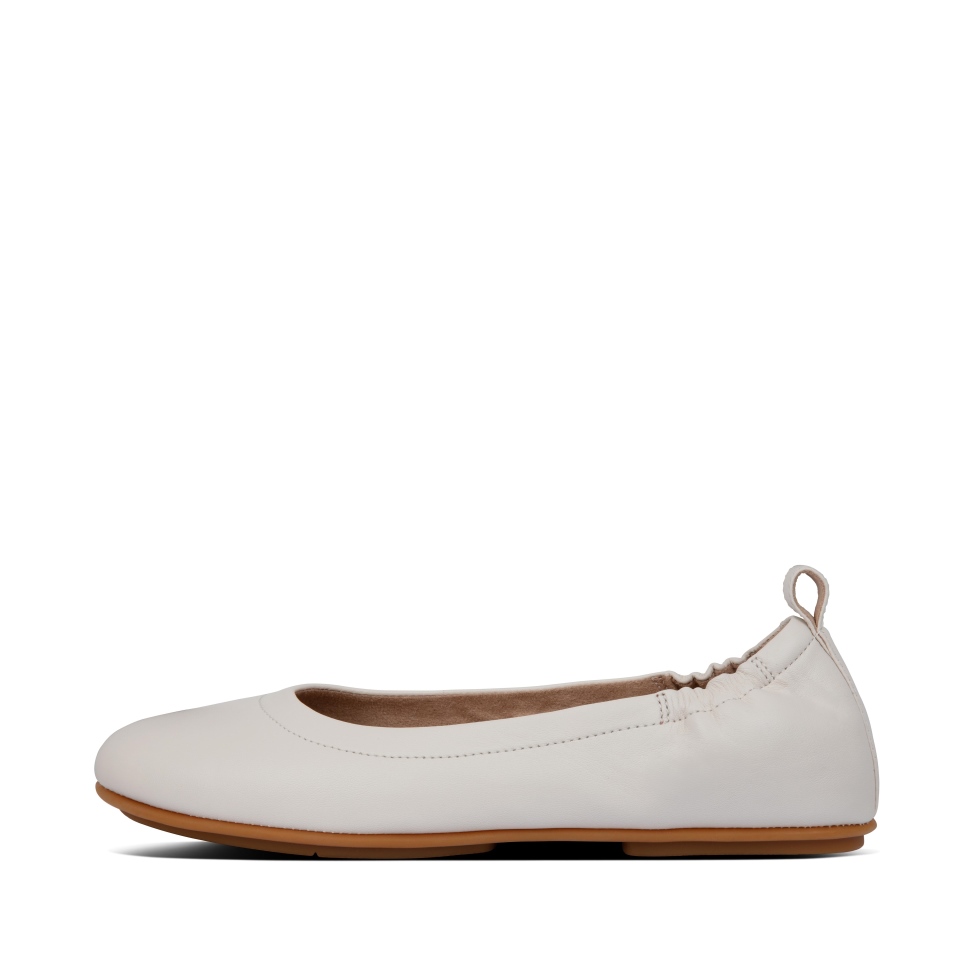 Fitflop اليجرو جلد الباليه الشقق الحجر الحصى