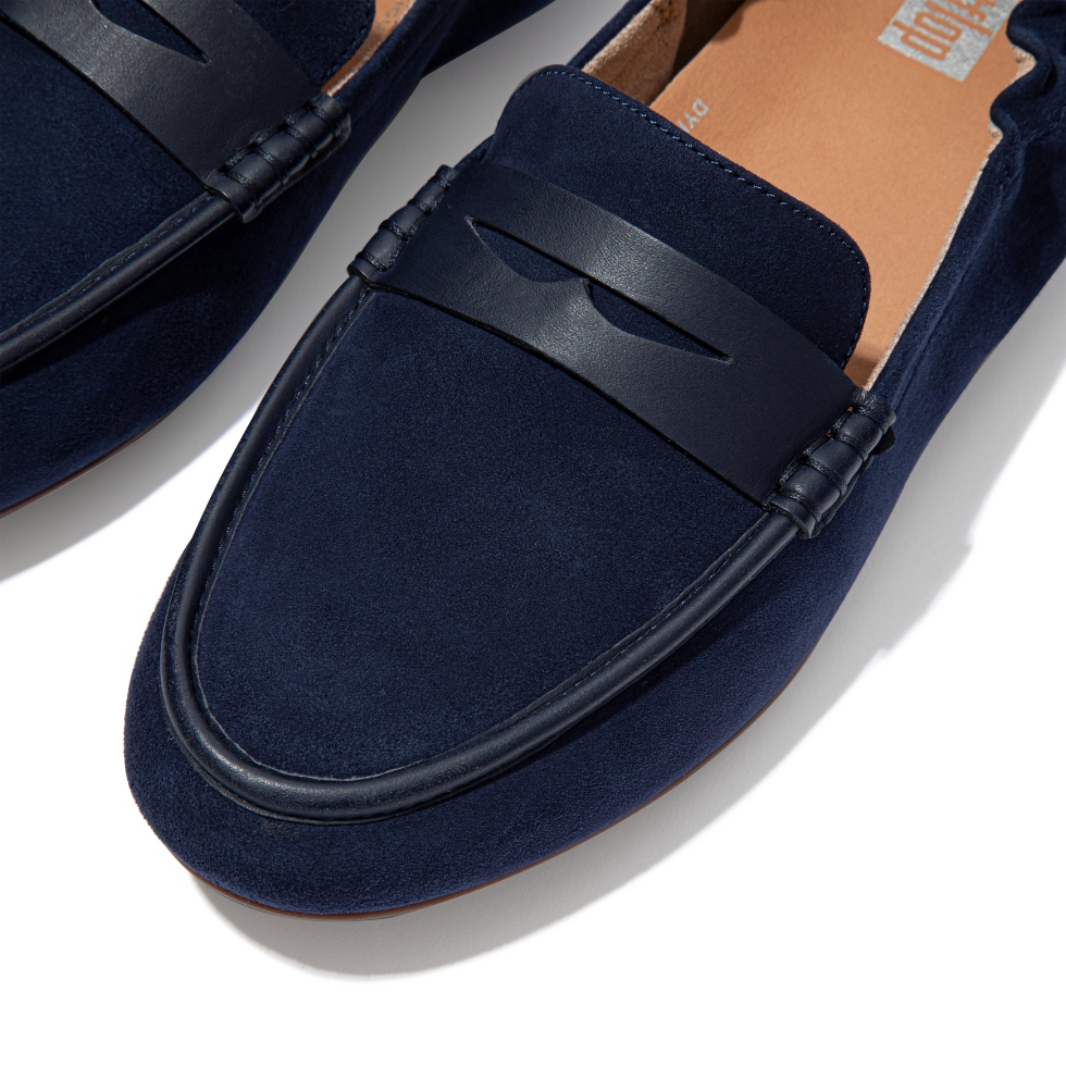 Fitflop اليجرو جلد الغزال بيني المتسكعون منتصف الليل البحرية
