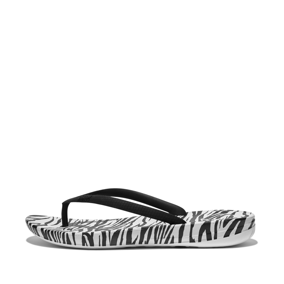Fitflop Iqushion حمار وحشي بطباعة مريحة زيبرا زيبرا