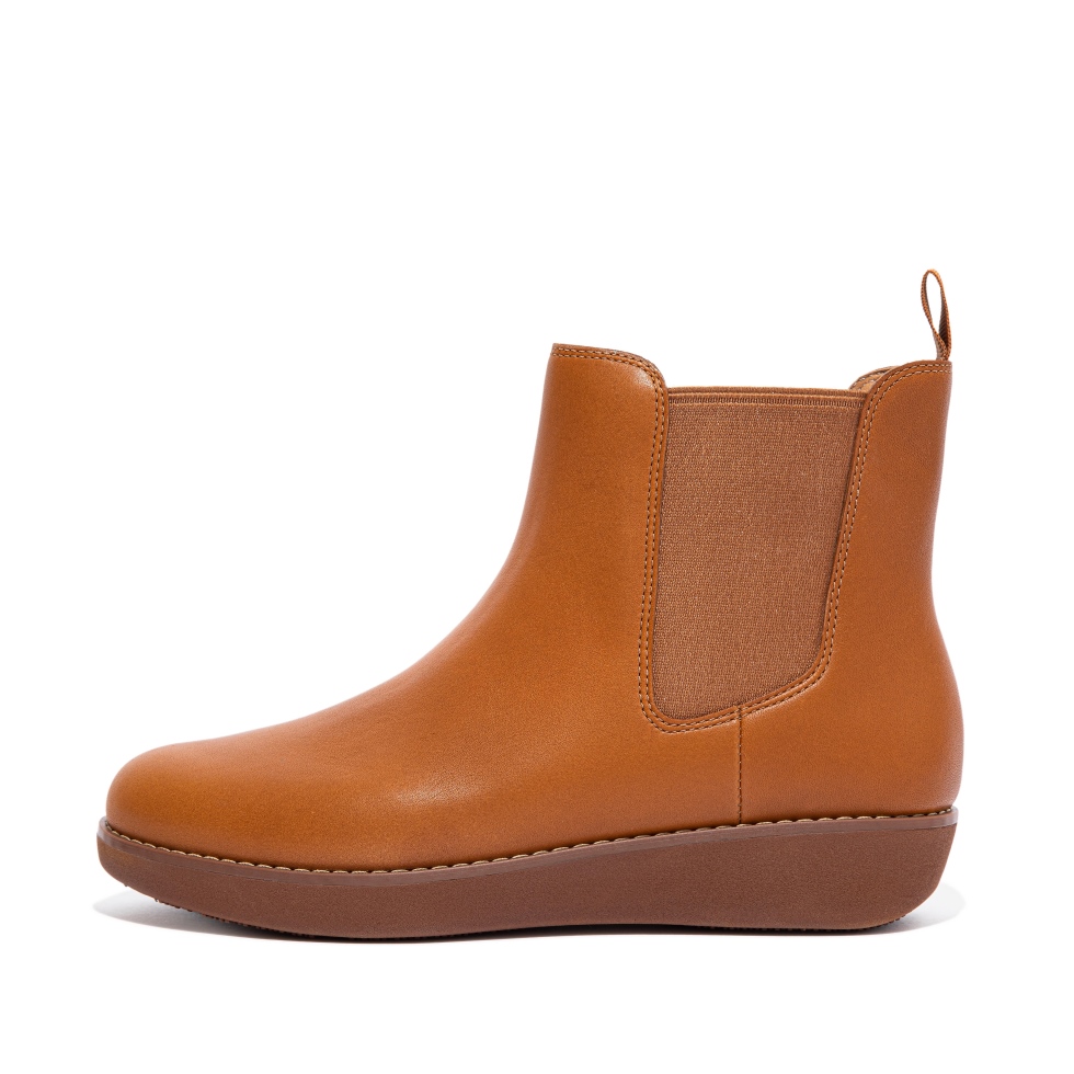 Fitflop سومي الأحذية الجلدية للماء تشيلسي ضوء تان