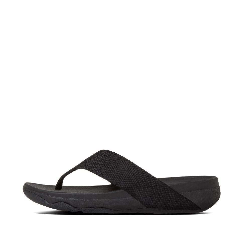 صندل Fitflop Surfa عند الأصابع أسود
