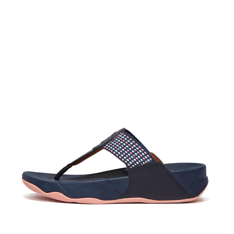 صندل من Fitflop والكستار بمقدمة مدببة من منتصف الليل