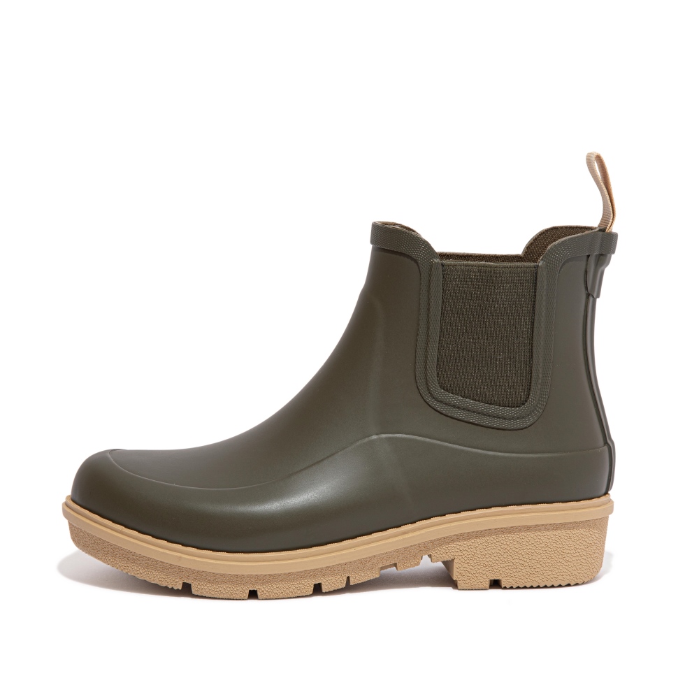 Fitflop Wonderwelly أحذية المطر تشيلسي المتناقضة مزيج موسي