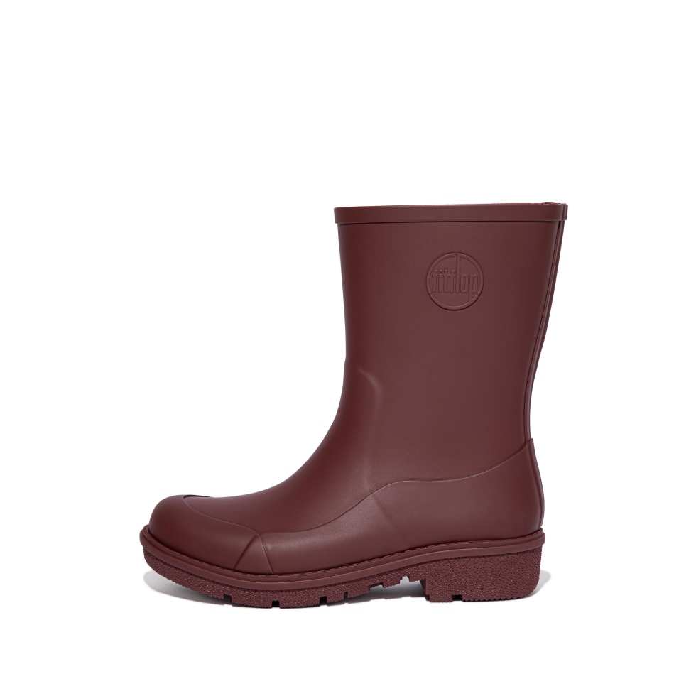 Fitflop Wonderwelly أحذية المطر قصيرة المارون