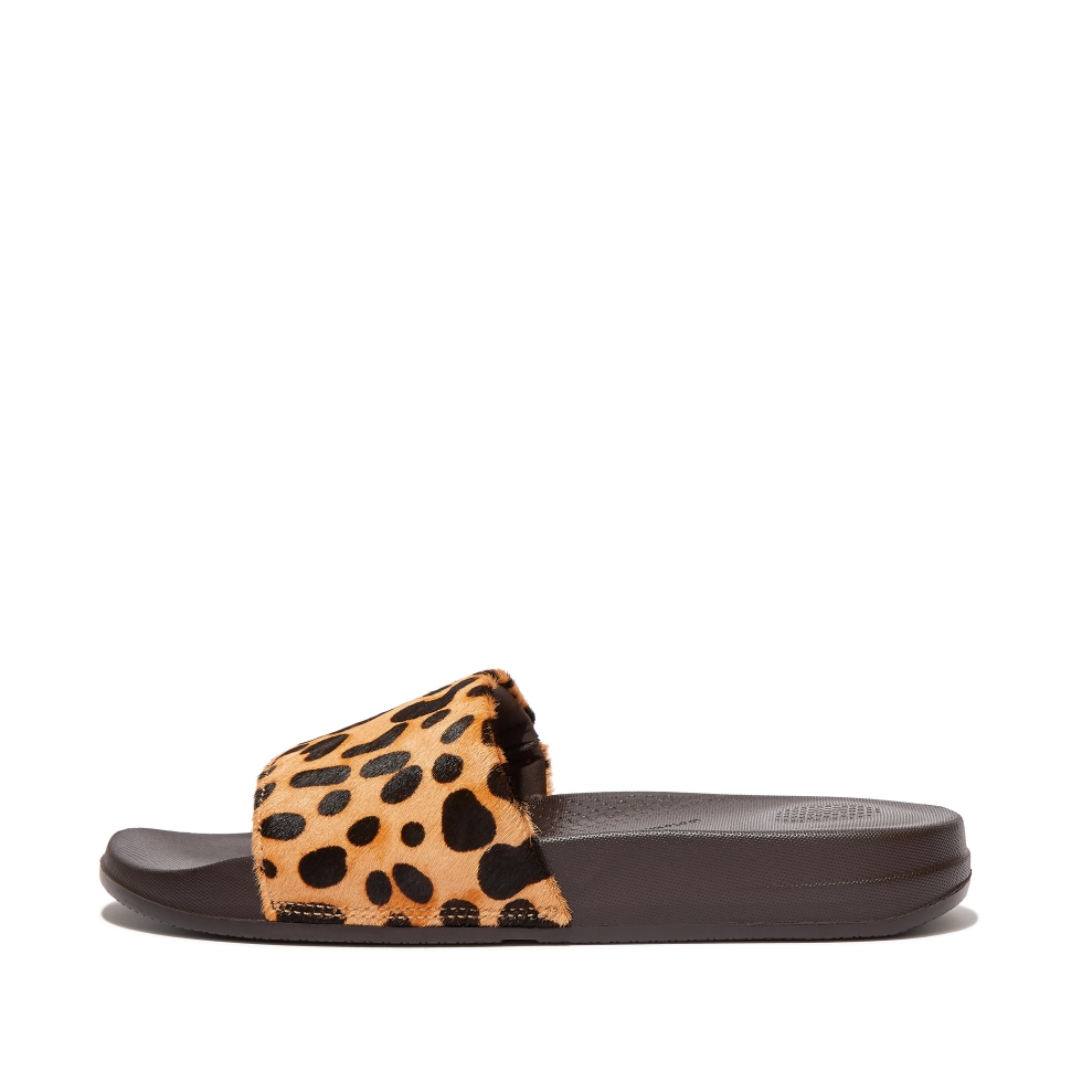 Fitflop Iqushion شرائح جلد بطبعة جلد الفهد