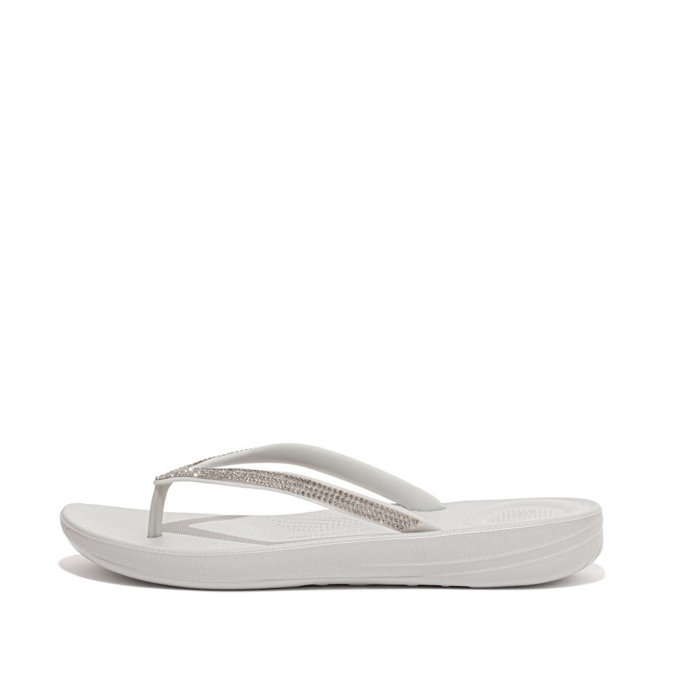 شبشب Fitflop Iqushion المريح المريح باللون الرمادي الناعم