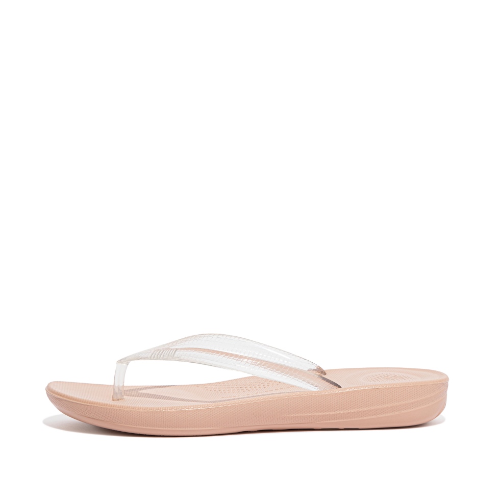 Fitflop Iqushion الوجه يتخبط شفافة الوردي عارية