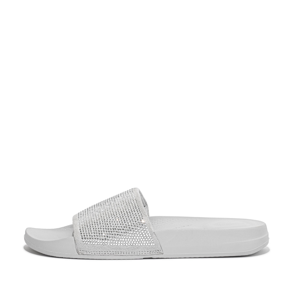 Fitflop Iqushion شرائح كريستال مقاومة للماء سحابة فضية