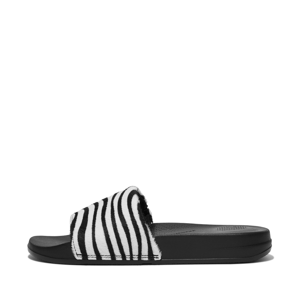 Fitflop Iqushion شرائح حمار وحشي بطبعة حمار وحشي
